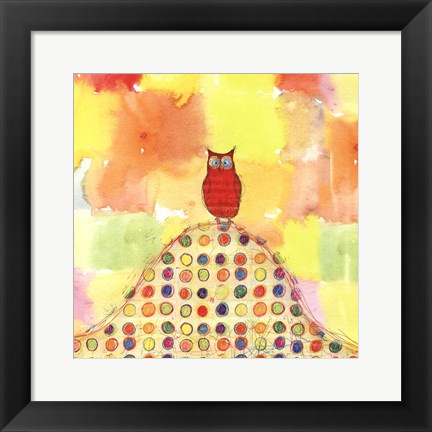 Framed Feathers, Dots &amp; Stripes XI Print