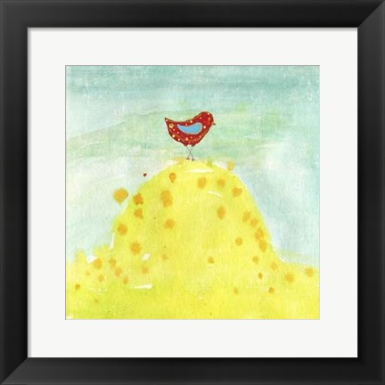 Framed Feathers, Dots &amp; Stripes XII Print