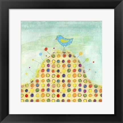 Framed Feathers, Dots &amp; Stripes XIII Print