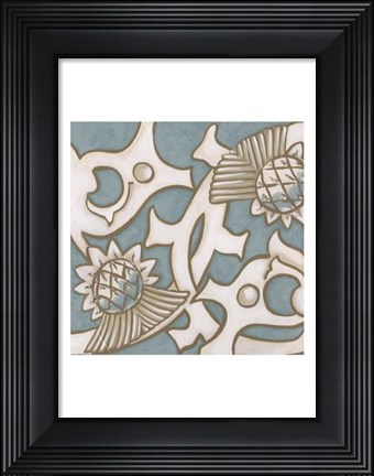Framed Ornamental Leaf I Print