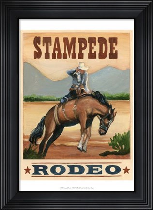 Framed Stampede Rodeo Print