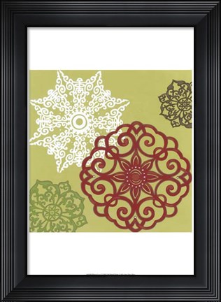 Framed Winter Lace I Print