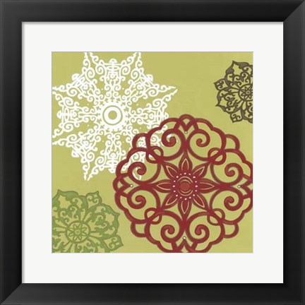 Framed Winter Lace I Print