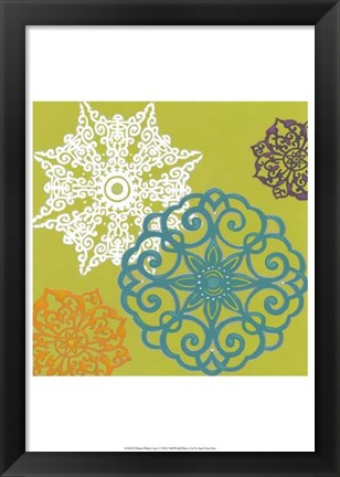 Framed Vibrant Winter Lace I Print