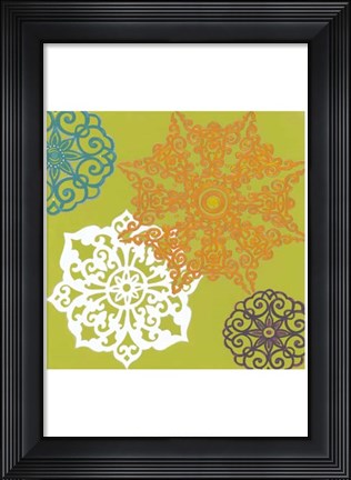 Framed Vibrant Winter Lace II Print