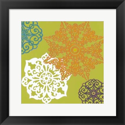 Framed Vibrant Winter Lace II Print