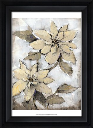 Framed Poinsettia Study I Print