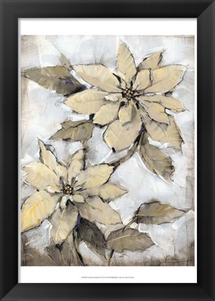 Framed Poinsettia Study I Print