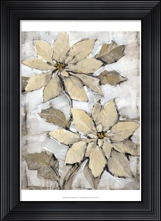 Framed Poinsettia Study II Print