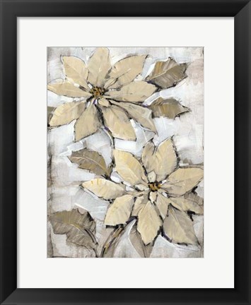 Framed Poinsettia Study II Print