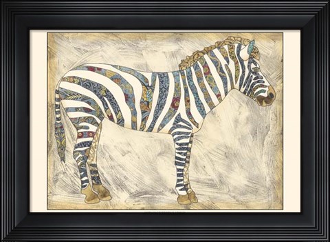 Framed Royal Zebra Print