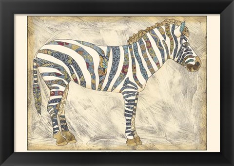Framed Royal Zebra Print
