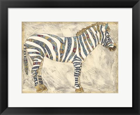 Framed Royal Zebra Print