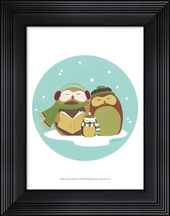 Framed Happy Owlidays II Print