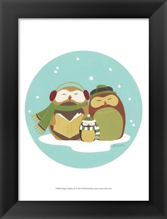 Framed Happy Owlidays II Print