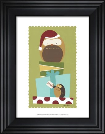 Framed Happy Owlidays III Print