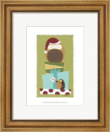 Framed Happy Owlidays III Print
