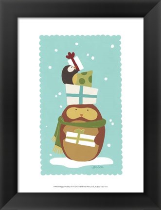 Framed Happy Owlidays IV Print