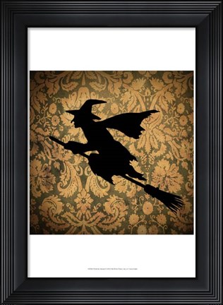 Framed Witch &amp; Damask Print