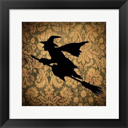 Framed Witch &amp; Damask Print