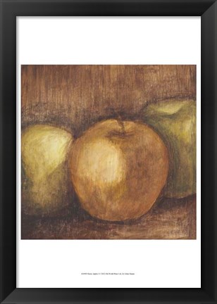 Framed Rustic Apples I Print