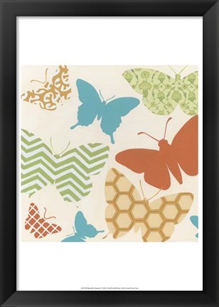 Framed Butterfly Patterns I Print