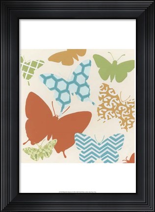Framed Butterfly Patterns II Print