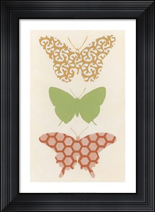 Framed Butterfly Patterns III Print
