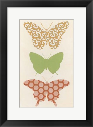 Framed Butterfly Patterns III Print