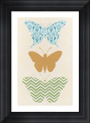 Framed Butterfly Patterns IV Print