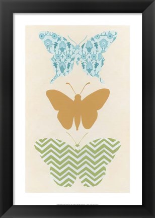 Framed Butterfly Patterns IV Print