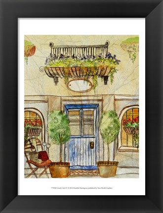 Framed Greek Cafe IV Print