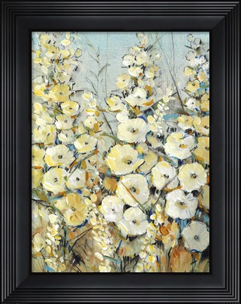 Framed Cluster of Hollyhock I Print