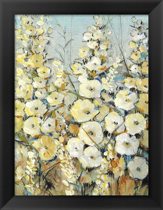 Framed Cluster of Hollyhock I Print