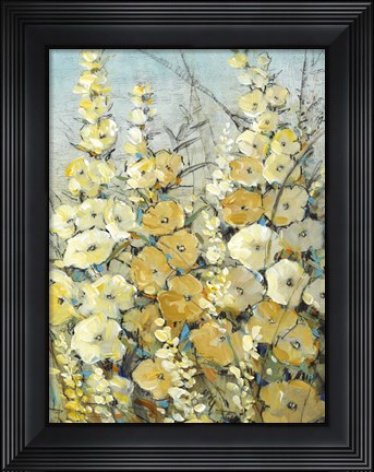 Framed Cluster of Hollyhock II Print