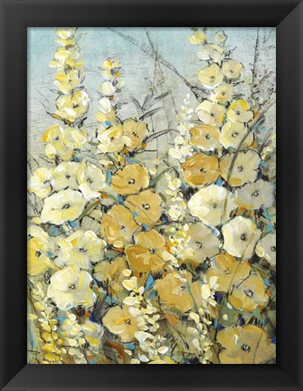 Framed Cluster of Hollyhock II Print