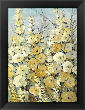 Framed Cluster of Hollyhock II Print