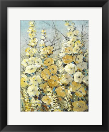 Framed Cluster of Hollyhock II Print