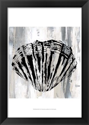 Framed Black Shell II Print