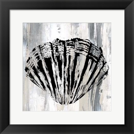 Framed Black Shell II Print