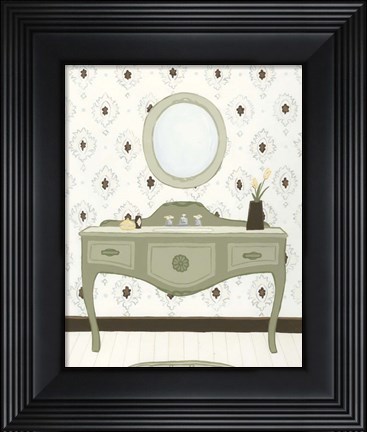 Framed Parisian Bath II Print