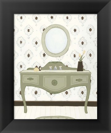 Framed Parisian Bath II Print