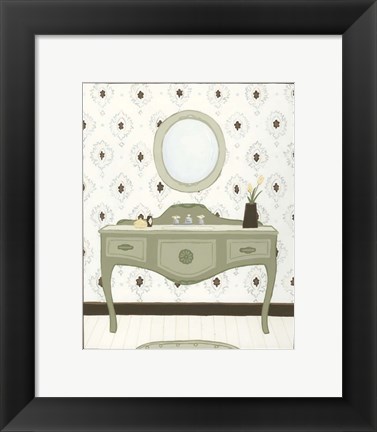 Framed Parisian Bath II Print