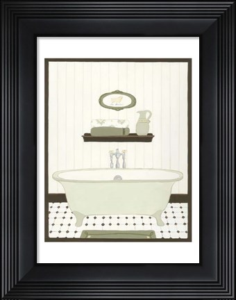 Framed Parisian Bath III Print