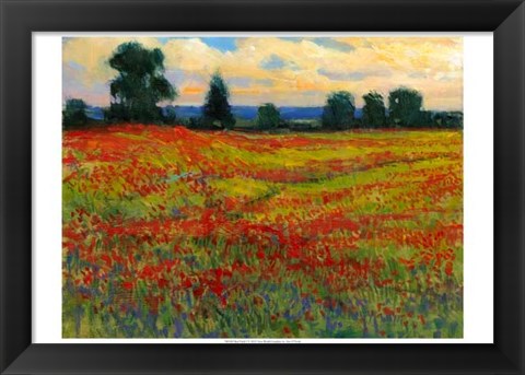 Framed Red Field I Print