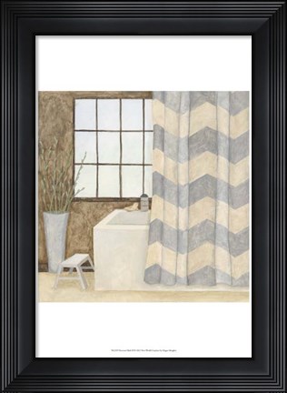 Framed Patterned Bath II Print