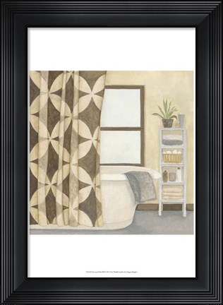 Framed Patterned Bath III Print
