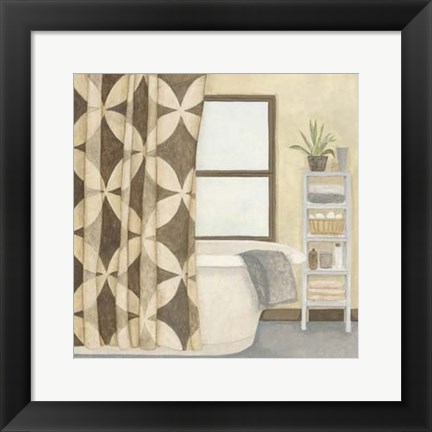 Framed Patterned Bath III Print