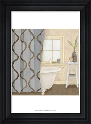 Framed Patterned Bath IV Print