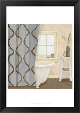 Framed Patterned Bath IV Print